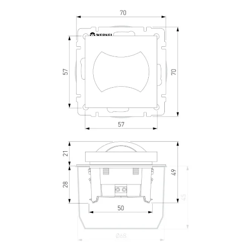 Встраиваемая LED подсветка МУН (черный матовый) W1154508 - фото 5