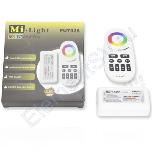 Контроллер с пультом Mi-Light RGBW FUT028 P192 (12-24V, 288-576W) - фото 2.