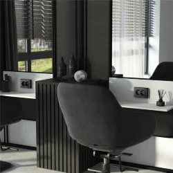 Розетка двойная с заземлением (Hammar черный) W1272008