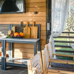 Розетка влагозащ. с зазем. с защит. крышкой и шторками Gallant графит рифленый W5071204