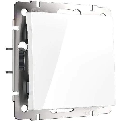 Выключатель одноклавишный проходной (белый) W1112001 - фото