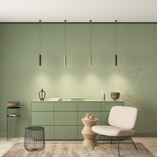 DK4050-BK Подвесной светильник, IP 20, 15 Вт, GU10,черный, алюминий. Фото 3