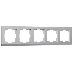 Рамка из поликарбоната на 5 постов Stark серебряный W0051806
