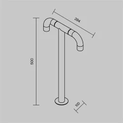 Ландшафтный светильник Изящный / Sleek 3000К 4Вт IP 65 (Графит) O477FL-L4GF3K