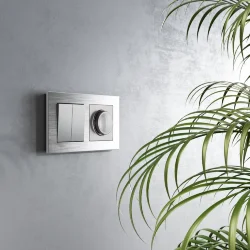 Перекрестный переключатель двухклавишный серебряный W1123008