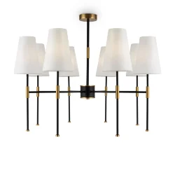Люстра Freya FR5196PL-08BBS (Черный и Латунь)
