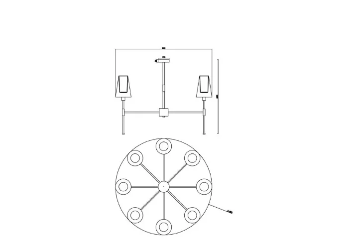 Люстра Freya FR5196PL-08BBS (Черный и Латунь) - фото 4