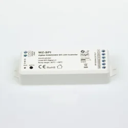 Контроллер WZ-SPI KZ12 (ZigBee, RF 2.4G, tuya, out-SPIx2, max 1000pix, 5-24V, IP20)