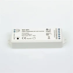 Контроллер WZ-SPI KZ12 (ZigBee, RF 2.4G, tuya, out-SPIx2, max 1000pix, 5-24V, IP20)