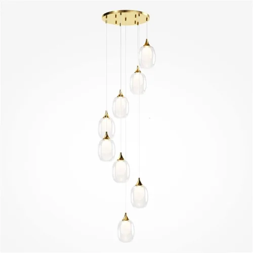 Подвесной светильник Aura E14х8 (Латунь) - фото 5