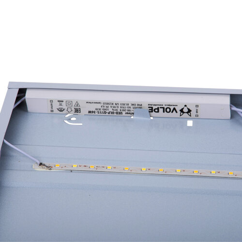 ULP-Q115 6060-36W-4000K+6500K WHITE Светильник светодиодный потолочный универсальный, Белый свет4000K-Холодный свет5000К-Дневной свет6500K, Рассеиватель призма, Встроенный и-п, Корпус белый - фото 10