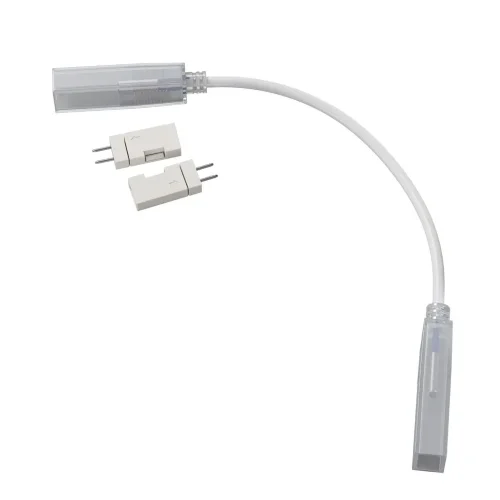 Двусторонний коннектор с проводом для светодиодной ленты 220В 201206 (Белый) - фото