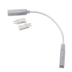 Двусторонний коннектор с проводом для светодиодной ленты 220В 201206 (Белый)