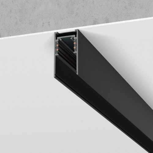 Шинопровод накладной черный 1 м Slim Magnetic - фото 1