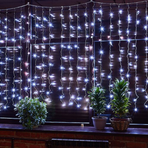 ULD-C2030-240-DTA WHITE IP20 Занавес светодиодный с контроллером, 3х2м, 240 светодиодов, Белый свет, Провод прозрачный. - фото 7