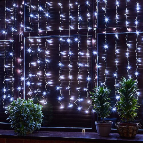 ULD-C2030-240-DTA WHITE IP20 Занавес светодиодный с контроллером, 3х2м, 240 светодиодов, Белый свет, Провод прозрачный. - фото 8