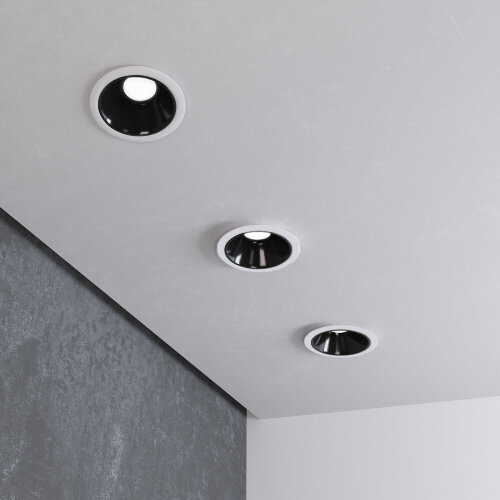 Встраиваемый светодиодный светильник 8W 4200K белый/чёрный жемчуг - Фото 2