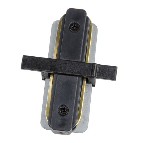 UBX-Q123 R11 BLACK 1 POLYBAG Соединитель для 2-х шинопроводов типа R, прямой внутренний. Однофазный. Черный. ТМ Volpe - фото