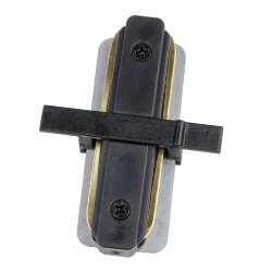 UBX-Q123 R11 BLACK 1 POLYBAG Соединитель для 2-х шинопроводов типа R, прямой внутренний, Однофазный, Черный