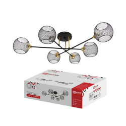 Люстра под лампу LOFT NET-CN-6E27-BLТ 6xЕ27 черный, латунь IN HOME