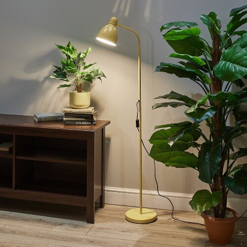 UML-T701 E27 YELLOW Торшер напольный под лампу Е27, 60W, с регулировкой наклона, Механический выключатель, Желтый - фото 13