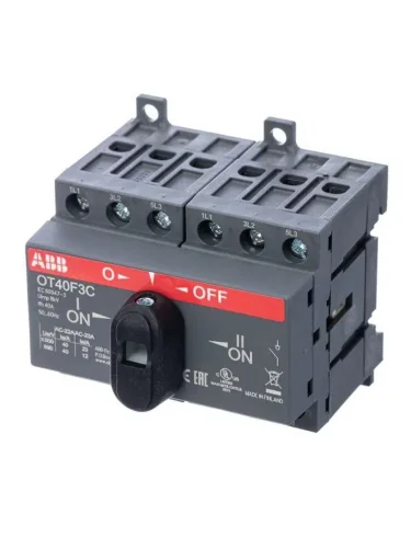 Рубильник реверсивный OT40F3C 40А (23А AC23) ABB 1SCA104913R1001 - фото