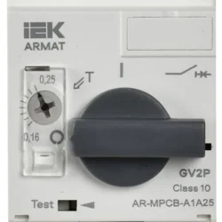 Выключатель автоматический защиты двигателя A1 GV2P 0.16-0.25А ARMAT IEK AR-MPCB-A1A25