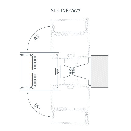 Профиль с экраном SL-LINE-7477-2500 ANOD+OPAL (Arlight, Алюминий) 020468 - фото 5