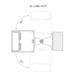 Профиль с экраном SL-LINE-7477-2500 ANOD+OPAL (Arlight, Алюминий) 020468