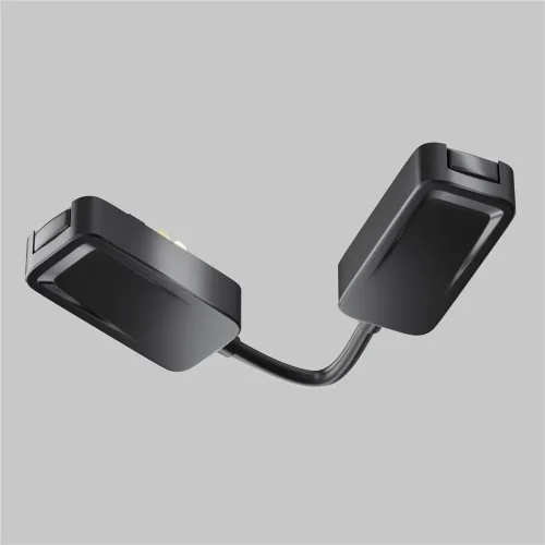 Коннектор питания угловой встраиваемый с проводом 6см Radity черный (Черный) - фото 6