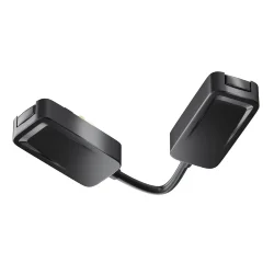 Коннектор питания угловой встраиваемый с проводом 6см Radity черный (Черный)