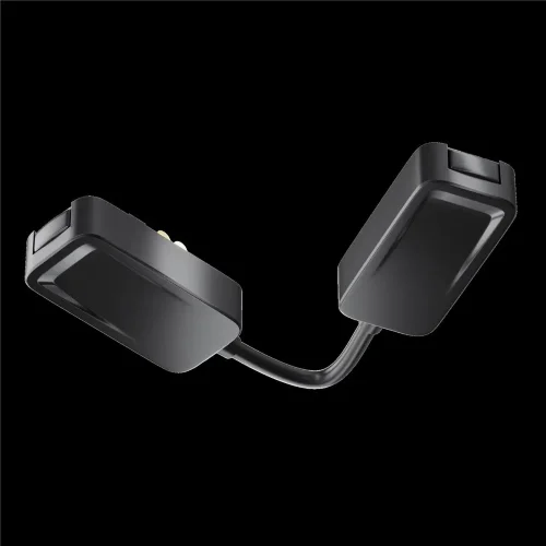 Коннектор питания угловой встраиваемый с проводом 6см Radity черный (Черный) - фото 6