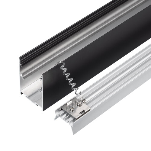 Профиль LINE-5075-HONEYCOMB-2000 BLACK (Arlight, Алюминий) - фото 4