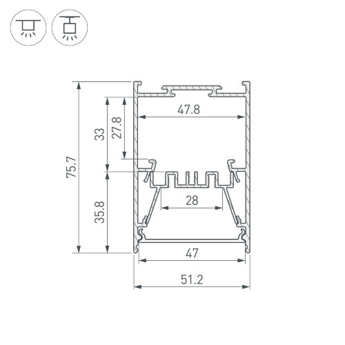 Профиль LINE-5075-HONEYCOMB-2000 BLACK (Arlight, Алюминий) - фото 8