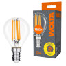 Светодиодная лампа WOLTA FILAMENT WF-G45-15W3KE14 15Вт 3000K Е14 - фото 1.