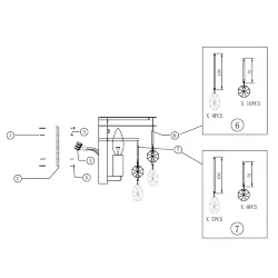 Настенный светильник (бра) Линн / Linn E14х1 (Золото) MOD091WL-01G