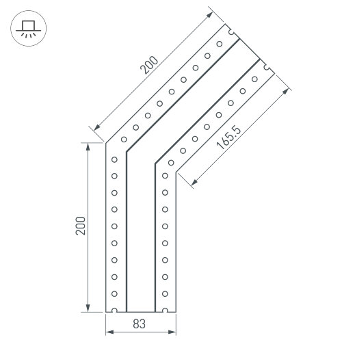 Угол SL-LINIA32-FANTOM-135 (Arlight, Металл) - фото 3