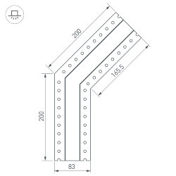 Угол SL-LINIA32-FANTOM-135 (Arlight, Металл)