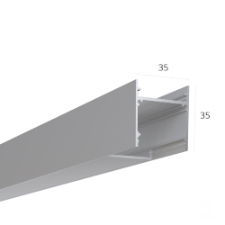 Алюминиевый LED профиль LINE 3535 RAW LT70 (с экраном) — 2000мм