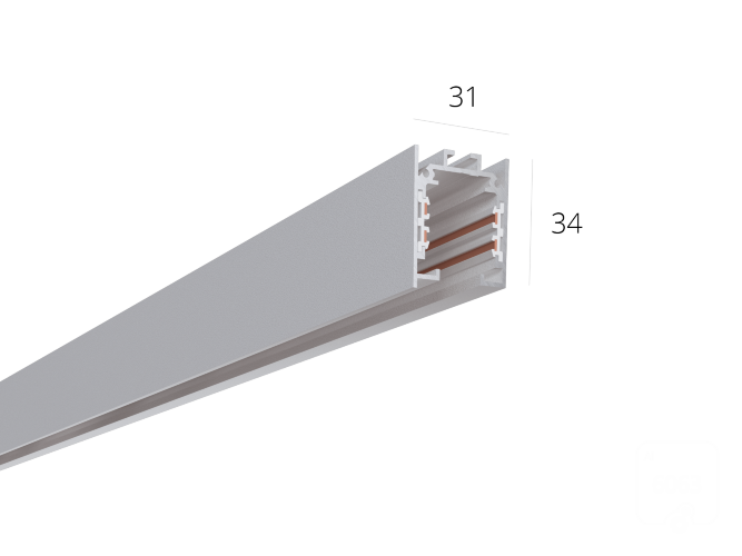Трек 6063 TR4 RAL9003 — 3000мм - фото 1