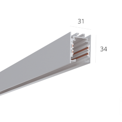 Трек 6063 TR4 RAL9003 — 3000мм