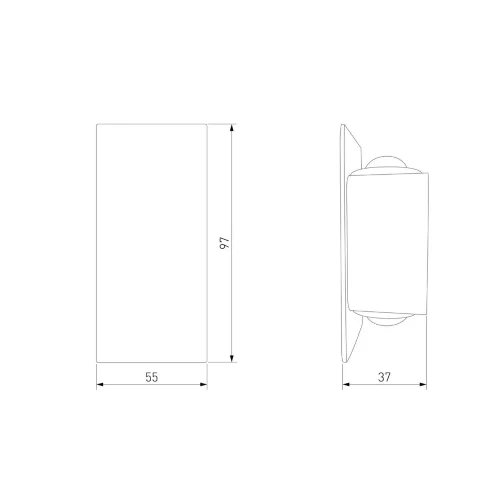 Настенный светодиодный светильник 35154/D черный - фото 4