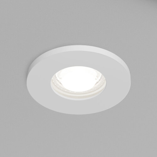 DK2036-WH Встраиваемый светильник влагозащ., IP 44, до 15 Вт, GU10, LED, белый, алюминий.