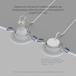 Встраиваемый светильник влагозащ., IP 44, до 15 Вт, GU10, LED, белый, алюминий, Denkirs DK2036-WH