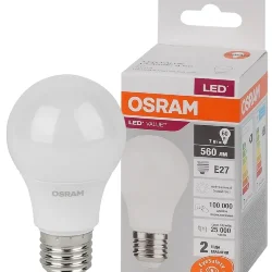 Лампа светодиодная LV 7SW/4000K (=60W) E27 | LED Value 2Y | Груша | - OSRAM