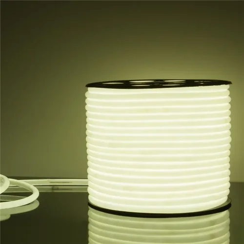 Светодиодный гибкий неон 220 В 9.6 Вт/м 144 Led/м 2835 IP67, круглый холодный белый 6500К, 50 м Гибкий неон 220V 9,6W 144Led 2835 IP67 круглый холодный белый, 50 м - фото