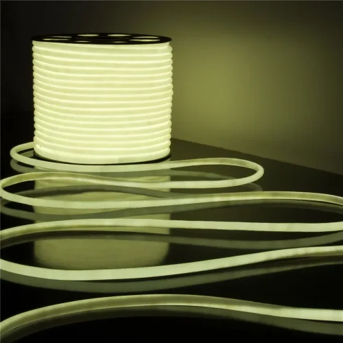 Светодиодный гибкий неон 220 В 9.6 Вт/м 144 Led/м 2835 IP67, круглый холодный белый 6500К, 50 м Гибкий неон 220V 9,6W 144Led 2835 IP67 круглый холодный белый, 50 м - фото 2