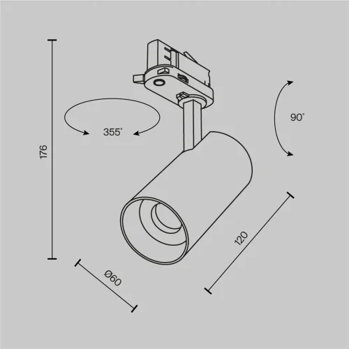 Трековый светильник Фокус / Focus Led Trinity 2700-5000K 12Вт 36° (Черный) TR197-3-12WCCT-M-B - фото 2