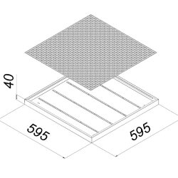 Подвесной офисный светодиодный светильник Армстронг 36 Вт IP20 595x595x40 мм 3000К Призма