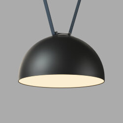 Cветильник для трека-ремня Belty, серия Flow со светодиодом, D300*H171мм, 48V DC, 28W, RA90, 120°, 3000K, IP20, черный, алюминий, Denkirs DK5563-BK